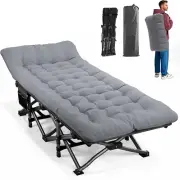 Camping Cot for Adults with Cushion Comfortable,Portable Folding Bed for Sleepin