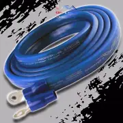 2 Gauge 20ft BLUE Power Ground OFC Wire Copper FLAT Marine Cable 2 AWG USA