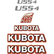 Decal Sticker Set Kubota U55-4 Mini Digger Excavator Decal Set