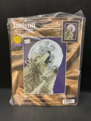 Janlynn Cross Stitch Kit Duet 120-13 Wolves Howling at Moon SEALED