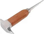 Ice Pick, Stainless Steel No Burrs Notches with Wood Handle for Kitchen, Bars, Bartenders, Break Ice Easily