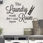 PVC Wall Stickers Waterproof Wall Decor Art Quotes Words Laundry