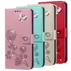 Diamond Rose Wallet Phone Case For Samsung A35 A13 A32 A52 A53 A14 A15 A54 A25