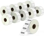 BETCKEY - 10 Rolls UPC Barcode & Address Thermal Labels, 32mm x 25mm(1.25" x 1"), Compatible with Zebra Label Printer, Premium Adhesive & Perforated[13800 Labels]