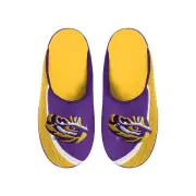FOCO NCAA Men's LSU Tigers 2022 Big Logo Color Edge Slippers