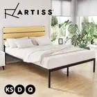 Artiss Bed Frame Metal Bed Base Double Queen King Single Size Platform Black