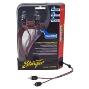 STINGER SI4217 2-CHANNEL DIRECTIONAL TWISTED PAIR RCA INTERCONNECT CABLE 17 FT.
