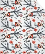 Christmas Robin Blanket for Baby Girls Throw Blanket for Boys, Lightweight Soft Flannel Blankets for Kids Gifts, 30x40 Inches