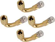 Milisten 4pcs Copper Valve Stem Extension Kit Tire Valve Extender for Cars Motorcycles Bicycles Durable Lightweight Design for Easy Tire Inflation and Access