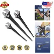 3-Pack Black Oxide Adjustable Wrench Set - Leverage and Precision in 10, 12, 16