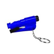 Blue 3-in-One Safety Keychain Car Window Glass Breaker/Seatbelt Cutter/Whistle