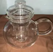 NIB Primula Glass Tea Pot with Infuser 5 Cup 40 ounces Tea Maker Clear Glass