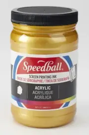 Speedball Acrylic Screen Printing Ink 32-Ounce Gold