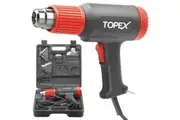 TOPEX Heat Gun Hot Air Heating Tool Kit Dual Speed w/ 5 Accessories Storage Case