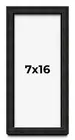 7x16 Shadow Box Black Rustic Barnwood Display Frame | 1.125 Inch Deep | 0.875 I