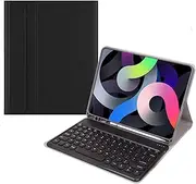[Acphtab] Keyboard Case for Samsung Galaxy Tab S6 Lite 10.4" 2020 Model SM-P610 (Wi-Fi) SM-P615 (LTE), Detachable Wireless Keyboard Stand Cover with Pencil Holder for Galaxy S6 Tablet (Black)