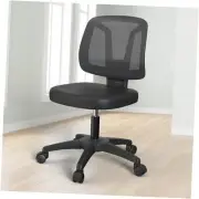 Modern Comfy Ergonomic No Arms Cute Office Swivel Computer Desk Task Chair
