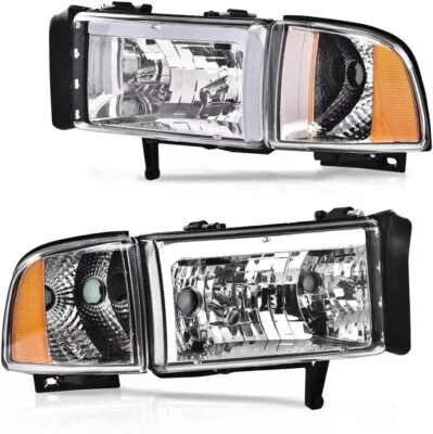 LED Headlights Assembly, Compatible with Dodge Ram 1500 2500 3500 1994-2002