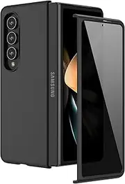 [Ruky] for Samsung Z Fold 4 Case, Full Body Cover with Built-in Privacy Screen Protector Hard PC Ultra-Thin Anti-Scratches Shockproof Protective Phone Cover for Samsung Galaxy Z Fold 4, Black