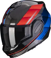 Scorpion EXO-Tech Evo Carbon Genus, modular helmet , color: Black/Blue/Red , size: XXL