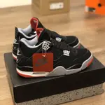 優先品質 NIKE AIR JORDAN 4 RETRO OG 'BRED' 黑紅 黑 籃球鞋 308497-060