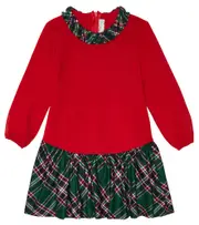 [Il Gufo] Il Gufo Checked dress Y 12 red
