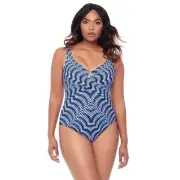 NWT! Miraclesuit Hypnotique Crisscross One-Piece Swimsuit - Size 16 (MSRP $190)