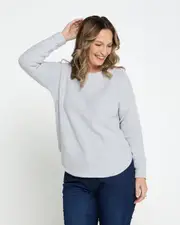 Brenda Waffle Knit - Silver Grey
