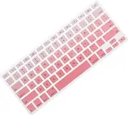 Uonlytech 2pcs Durable Keyboard Film Fashion Dustproof Keyboard Cover for Pro Air Against Spills Dirt Water Stylish Gradient Pink Design