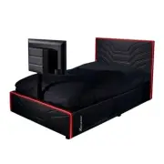 X Rocker Oracle Junior Single Gaming Bed Frame w/ Adjustable Twist TV Mount