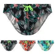 Comfy Fashion Briefs Shorts Men Print Swimming Swimwear Bathing Briefs