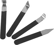 Pottery Sculpture Tools Kit 4pcs Stainless Steel Pottery Carving Knives Clay Trimming Tools for Artists
