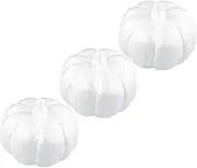 COHEALI 1 Set 3Pcs Foam White Pumpkin Halloween Pumpkin Decor DIY Pumpkin molds Graffiti Supplies Stencils for Kids Handmade Pumpkin White Pumpkin Decoration DIY Accessories Mini Toy
