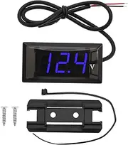 DC 12V LED Digital Display Modified Voltmeter - Mini Waterproof Accessory for Automobile, Motorcycle, Bicycle - Blue