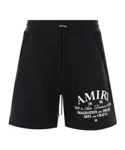 Amiri Logo-Patch Drawstring Shorts Black