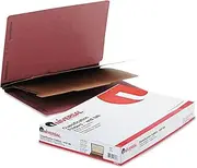 Universal Pressboard End Tab Classification Folders Legal Six-Section Red 10/Box (10316)