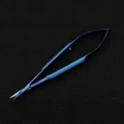 TC4 Titanium 4.92" Micro Surgery Scissors Eyebrow Scissor Non Slip Handle MS-SH2