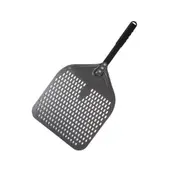 Anygleam Pizza Shovel 33 cm x 61cm Dark Grey for Perforated Peel with Metal Handle Oven Turning Baking Accessory