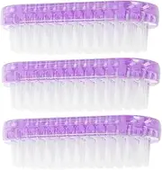 VICASKY 3pcs Double Sided Nail Brush Nail Cleaning Scrubbing Tools for Women Durable Design for Healthy for Year Use