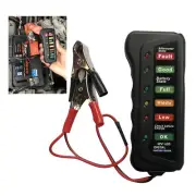 12V Digital Battery Alternator Tester 6-LED Lights Display Car Diagnostic Tool~