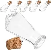 6 Pcs Small Glass Bottles Cork Mini Vials Glass Wishing Bottles Diy Decorations Jewelry Wedding Favors