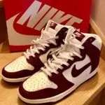 NIKE DUNK HIGH TEAM RED 深酒紅 男女同款 DD1869-101