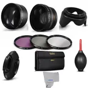 MACRO + WIDE ANGLE LENS +TELEPHOTO ZOOM LENS + FILTER KIT FOR NIKON D3200 D3300