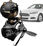 Car Bear Perfume - Car Air Freshener | Cute Bear Airplane Car Diffuser Rotating Propeller | Aromatherapy Diffuser Vent Clips | Stylish Automobile Decor for Relaxing, Removing Odor