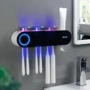 Toothbrush Sanitizer UV Light Bathroom Electric Mounted Toothpaste Dispenser