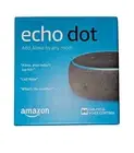 NIB Amazon Echo Dot (3rd Generation) Smart Speaker - Charcoal Unopened Box