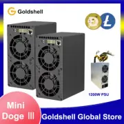 Goldshell Mini Doge III Miner LTC Doge Coin Dual Mode 700M or 550M with PSU