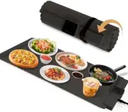 Food Warming Mat - 5 Temperature Settings, 4-Hour Timer, Child Lock, Flexible Si