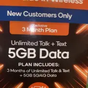 Boost Mobile 3 Mo. Plan Unlimited Talk & Text + 5GB of 5G/4G Data SIM Card New