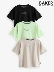 Baker by Ted Baker 100% Cotton T-Shirts 3 Pack (AB5474) | $69 - $78